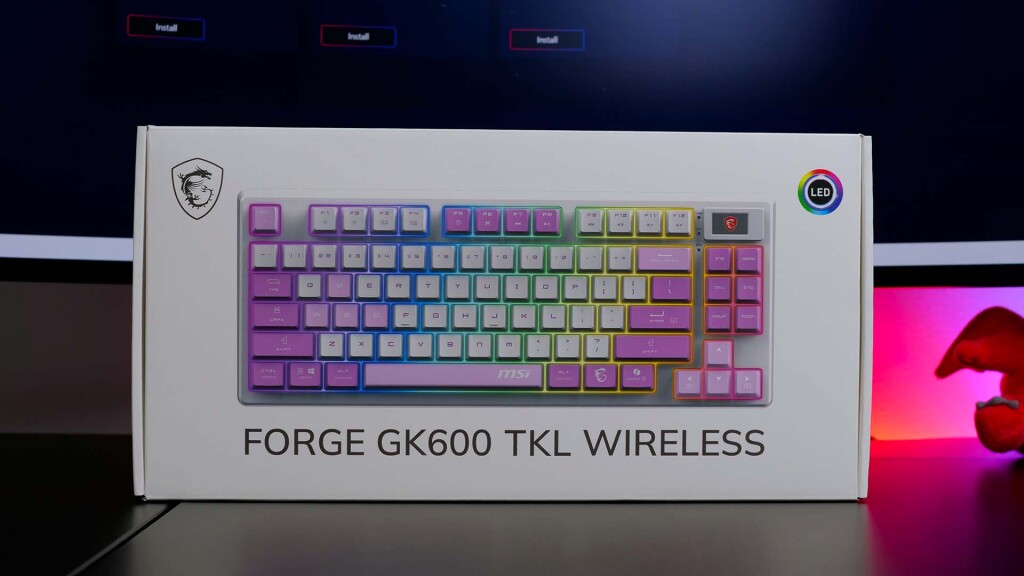 msi forge gk600 tkl wireless violet box recto