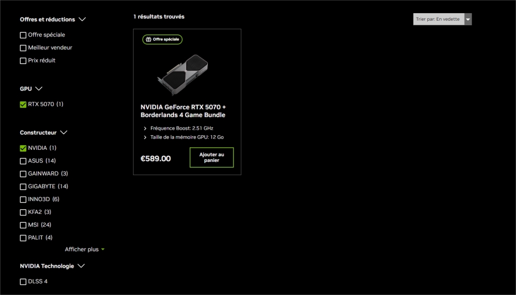 RTX 5090 et 5080 Founders Edition retirées des stores NVIDIA, EOL ou simple pénurie ? 2 nividia rtx5070 fe seule carte restante en vente
