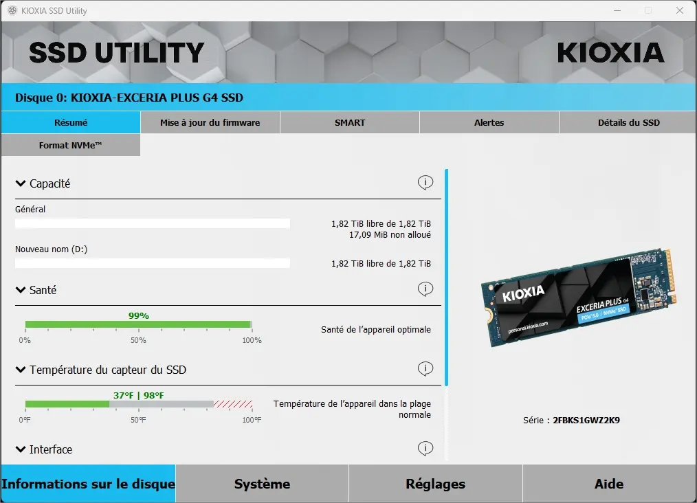 ssd utility kioxia