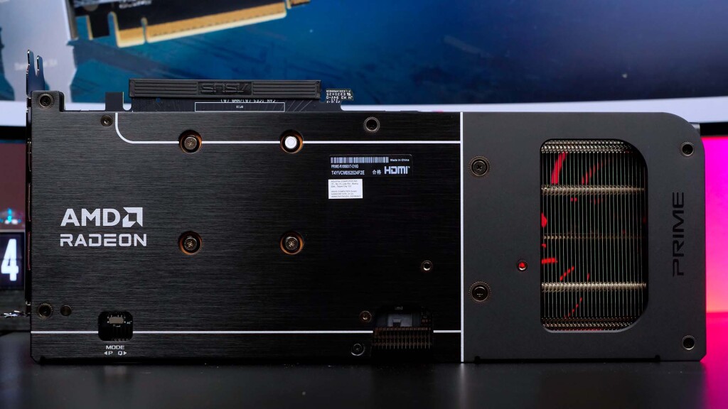 test asus prime rx 9060 xt o16g vue backplate 01