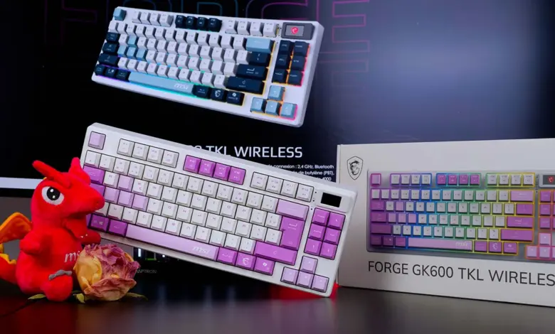 test clavier msi forge gk600 tkl wireless