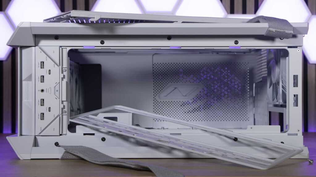 ASUS ROG Helios II dessus emplacement ventilateurs