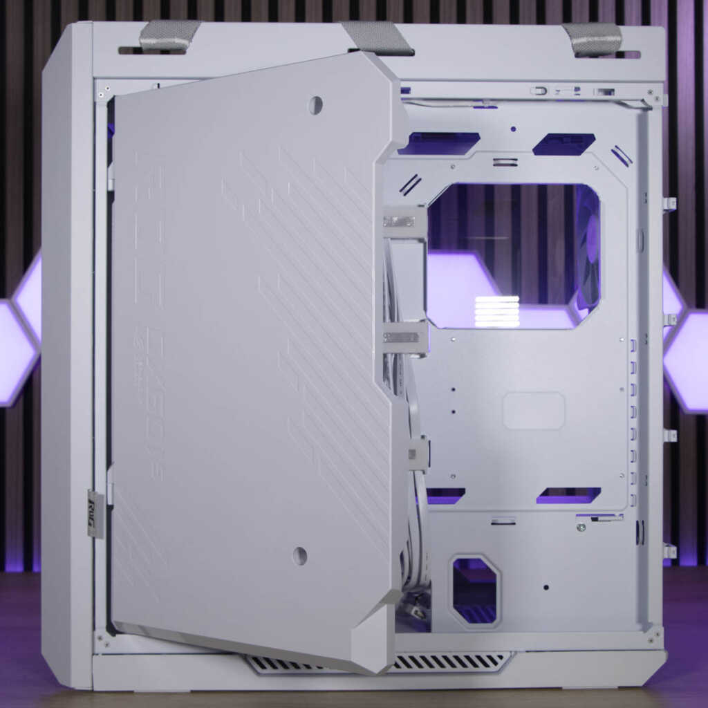 ASUS ROG Helios II panneau arrière charnières
