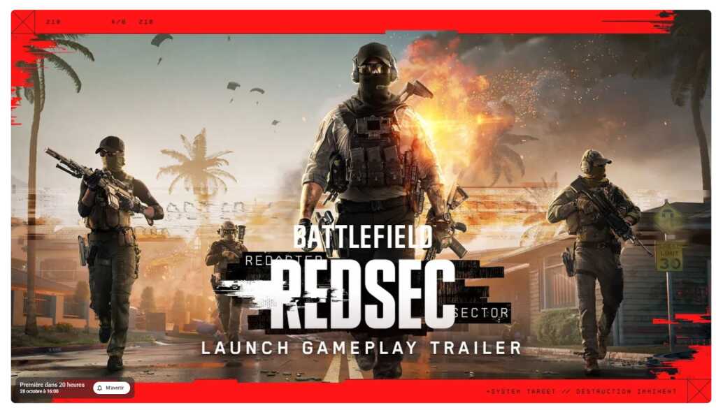 Battlefield RedSec : le mode battle royale gratuit d’EA arrive demain 2 Battlefield REDSEC youtube annonce trailer 28 octobre 2025