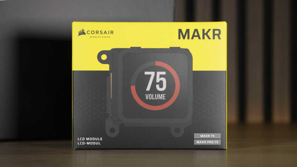 CORSAIR MAKR 75 module LCD emballage face avant