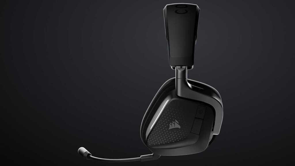 CORSAIR agrandit sa gamme de casques CORSAIR VOID : connexions audio simultanées, Dolby Atmos et autonomie longue durée 4 CORSAIR VOID v2 MAX WIRELESS côté