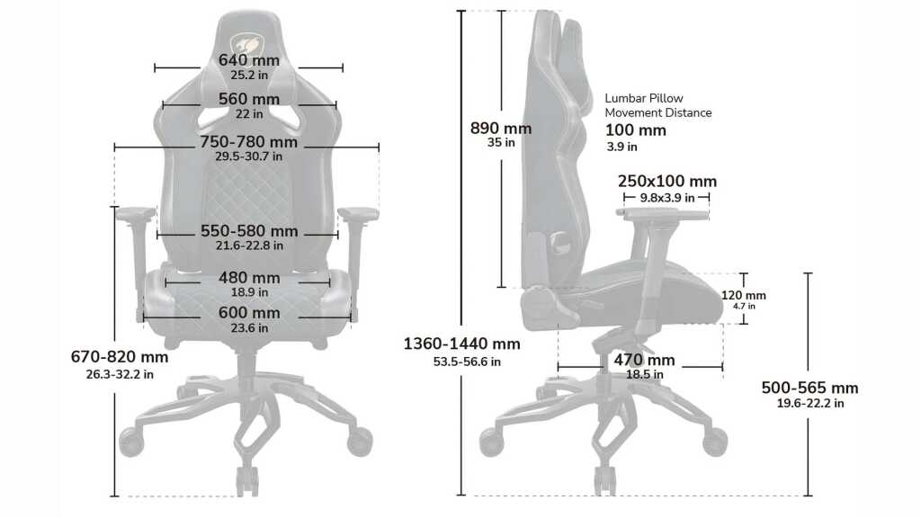 La chaise COUGAR Titan Pro passe en V2 : système de soutien lombaire avancé et structure surdimensionnée 6 COUGAR Titan Pro V2 taille
