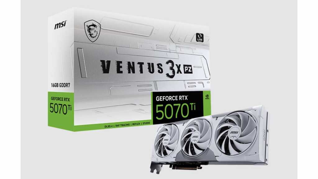 MSI lance sa première carte graphique à rétroconnexion : GeForce RTX 5070 Ti 16G VENTUS 3X PZ Series 5 MSI GeForce RTX 5070 Ti 16G VENTUS 3X PZ Series boite