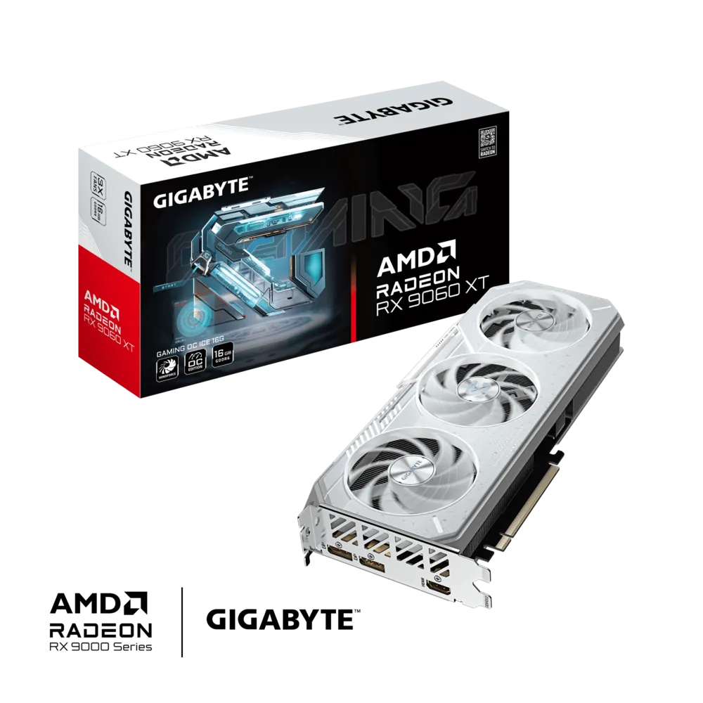 Gigabyte lance des RX 9070 XT et 9060 XT GAMING OC ICE : nouvelles cartes blanches en vue 4 RX 9060 XT GAMING OC ICE 16G box