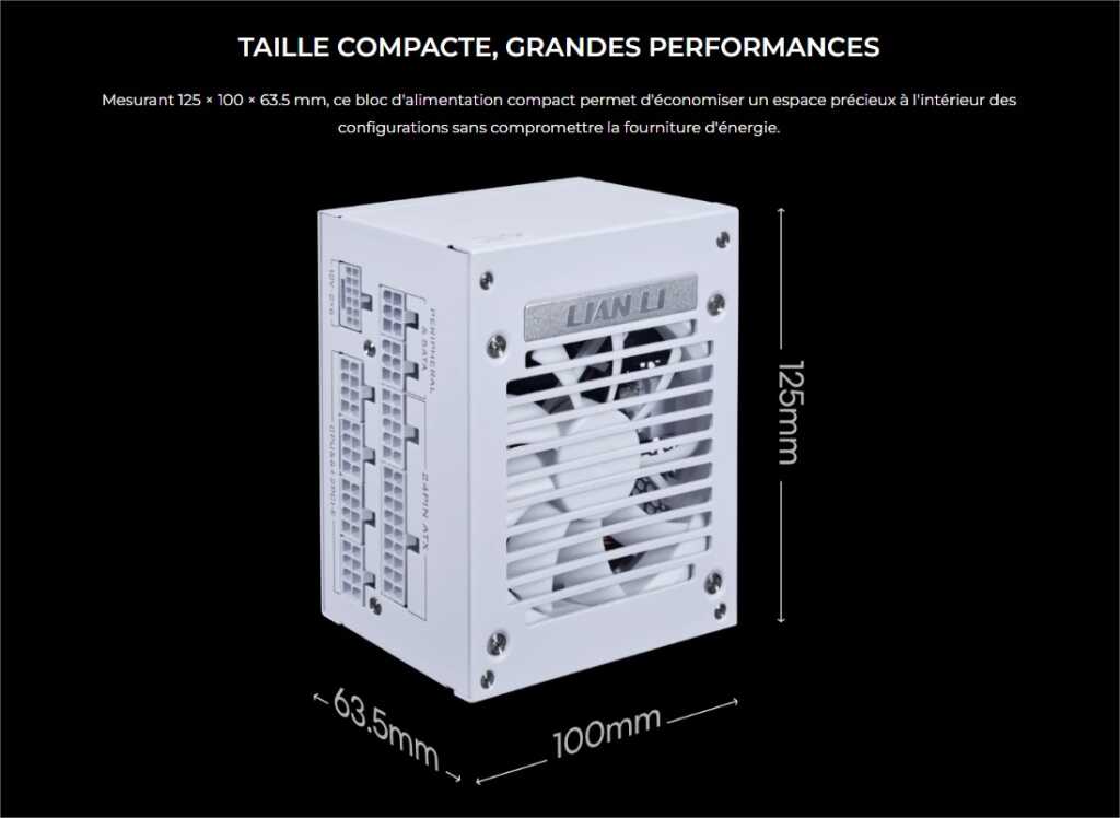 Lian Li lance la gamme SP V2 de blocs d'alimentation SFX modulaires 3 SP V2 sfx taille