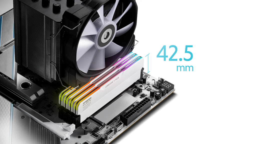Klevv Urbane V RGB DDR5 : une édition Jet Black rejoint la gamme 3 UrbaneV design bg pad hauteur