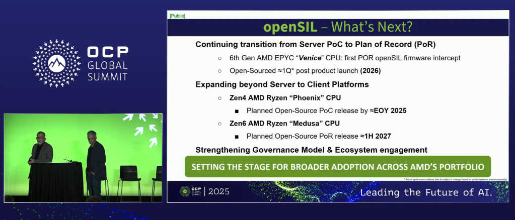 AMD Zen 6 Medusa confirmé : openSIL, calendrier et premiers détails Ryzen 10000 2 Visuel officiel AMD annonçant les processeurs Ryzen Zen 6 Medusa lors de l’OCP Global Summit, avec logo AMD en avant-plan.