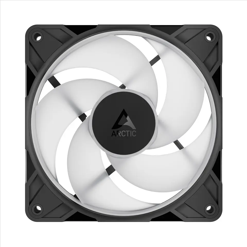 Ventilateur ARCTIC P12 Pro Reverse A-RGB, pales inversées, 120 mm PWM, airflow optimisé, éclairage adressable