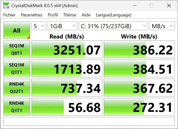 be quiet! Light Base 500 LX test SSD