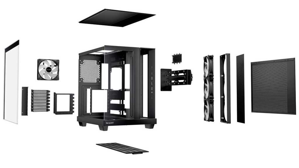 be quiet! redéfinit la polyvalence avec ses nouveaux boîtiers Light Base 500 LX et Light Base 500 5 be quiet Light Base 500 vue éclatée