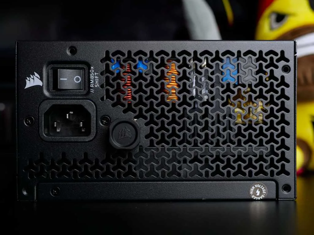 corsair rm850x shift 2025 face arriere