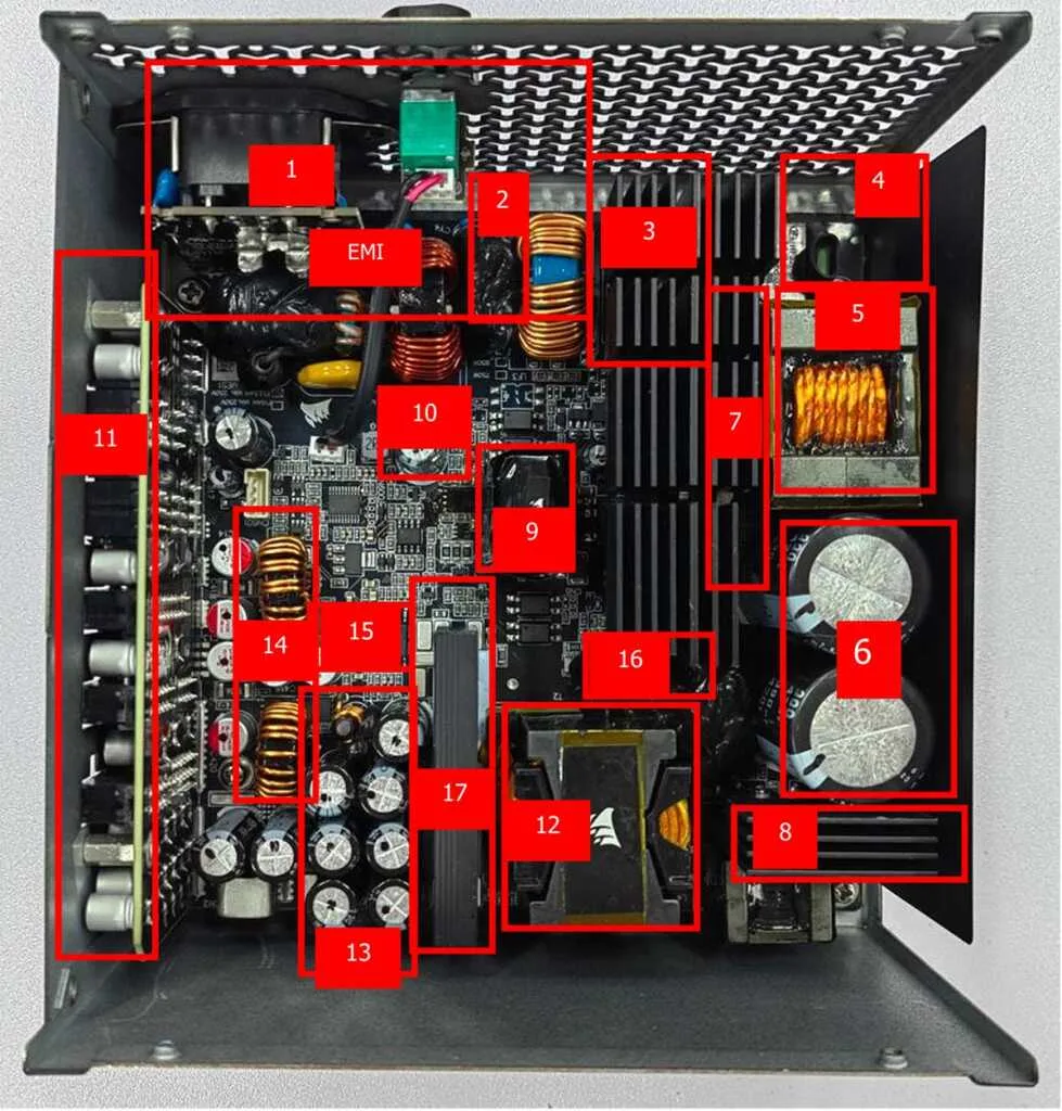 corsair rm850x shift conception interne
