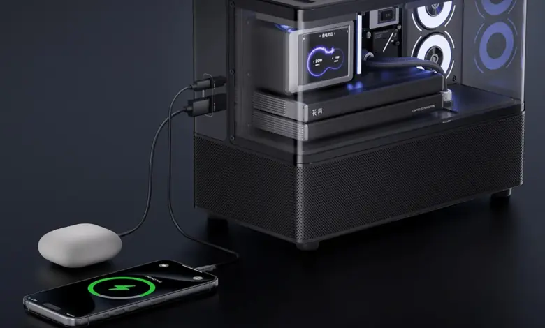 Enceinte Edifier PC gaming, faux GPU et ventilateurs RGB pour la Huazai New Cyber 1 edifier gaming fake pc
