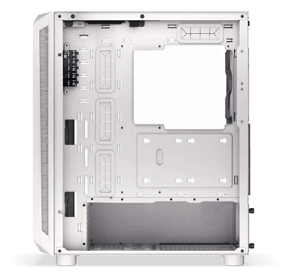 Endorfy Arx 500 White ARGB : un boîtier blanc spacieux livré avec 4 ventilateurs 5 Boîtier PC Endorfy Arx 500 White ARGB, grand format, façade mesh, 4 ventilateurs ARGB préinstallés, airflow optimisé