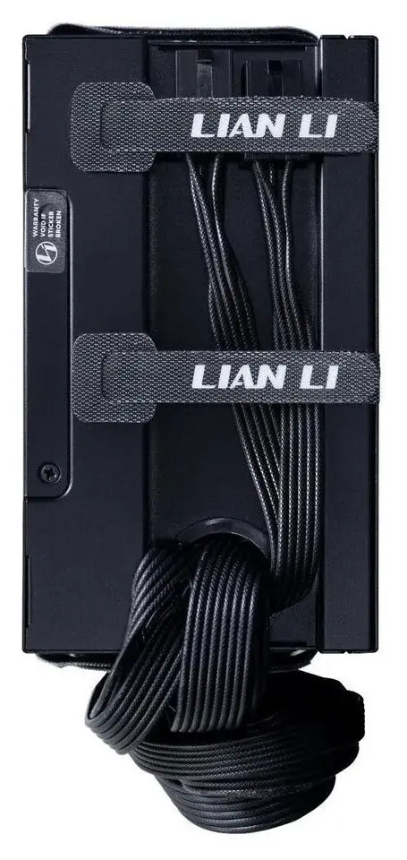 Alimentation Lian Li RB ATX 3.1 avec gestion des câbles intégrée, câbles plats, connecteurs 12VHPWR, PC build propre