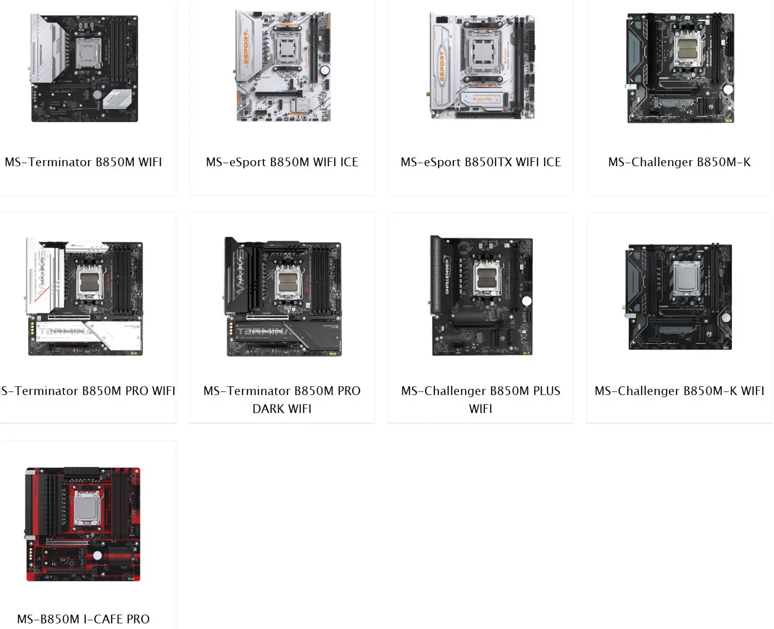 Carte mère Mini-ITX MaxSun Terminator B850 BKB montrant le slot PCIe monte a l’arriere pour GPU et le panneau d’E/S compact.