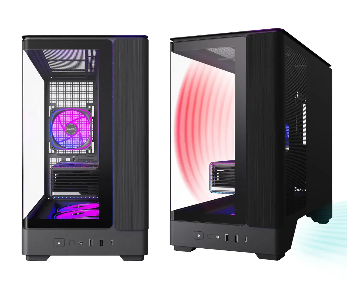 Montech KING 45 et KING 15 : boîtiers panoramiques compacts et versions Pro au menu 2 Montech KING 45 et KING 15 Pro : boîtiers PC compacts panoramiques, airflow optimisé, panneaux verre trempé, ATX/Micro-ATX