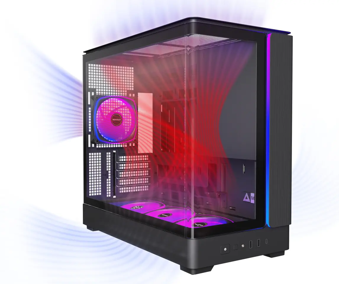 Montech KING 45 et KING 15 : boîtiers panoramiques compacts et versions Pro au menu 3 Montech KING 45 et KING 15 Pro : boîtiers PC panoramiques compacts, airflow optimisé, verre trempé, ATX/Micro-ATX