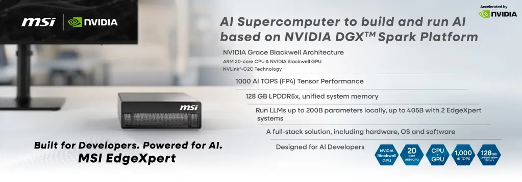 MSI EdgeXpert : supercalculateur IA personnel disponible à la vente 2 msi edgexpert