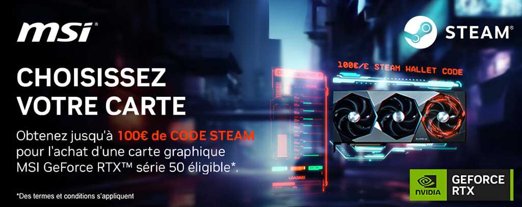msi steam rtx 50 cashback france details