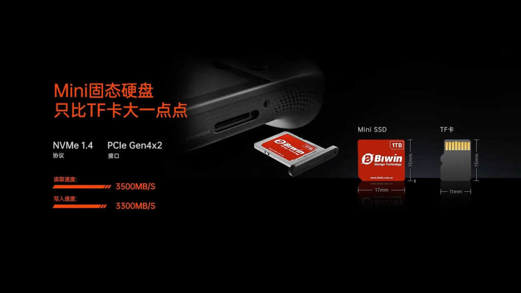 Vue du handheld OneXPlayer OneXfly Apex avec Ryzen AI MAX 395, design compact, boutons ABXY et sticks, image complementaire 1