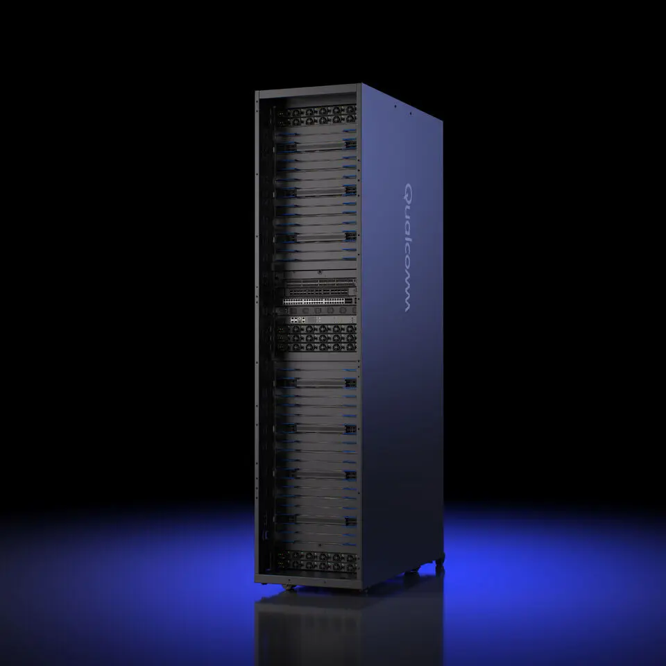 Qualcomm AI200 et AI250 : des cartes et racks IA pour l’inférence à l’échelle data center 2 Cartes IA Qualcomm AI200/AI250 en rack data center, modules accélération inference, PCIe, refroidissement actif