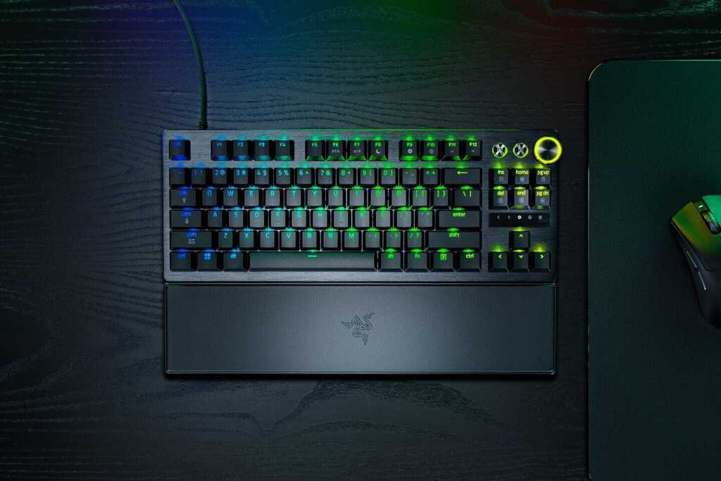 Razer Huntsman V3 Pro 8KHz : claviers e-sport ultra-réactifs avec switches analogiques Gen‑2 33 Clavier gaming Razer Huntsman V3 Pro 8KHz, switches opto-analogiques Gen‑2, taux d’interrogation 8000 Hz, e-sport