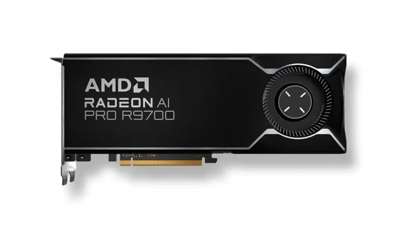 AMD Radeon AI PRO R9700 : lancement retail le 27 octobre à 1 350 EUR 1 AMD Radeon AI PRO R9700, GPU pro, lancement retail 27 octobre, 1299 $, carte graphique IA, specs et performance
