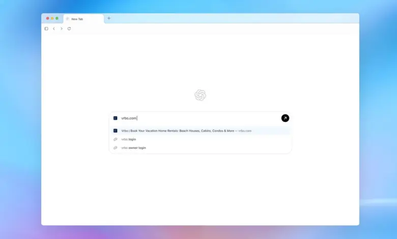 ChatGPT Atlas : le navigateur d’OpenAI veut réinventer la navigation avec l’IA 1 Interface ChatGPT Atlas d’OpenAI sur écran PC, navigateur IA avec barre d’adresse, onglets et icônes système