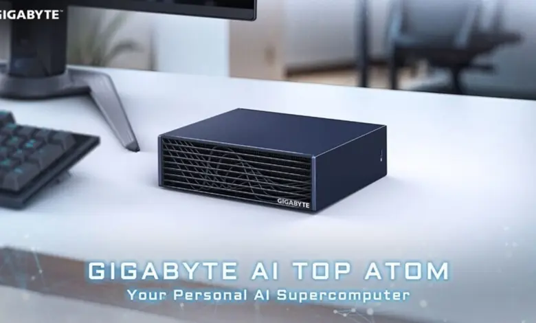 GIGABYTE AI TOP ATOM : supercalculateur personnel avec Grace Blackwell dès le 15 octobre 1 GIGABYTE AI TOP ATOM : supercalculateur personnel Grace Blackwell, rack compact, GPU NVIDIA, refroidissement avancé
