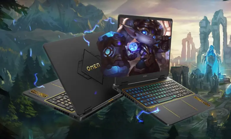 HP OMEN League of Legends : laptop édition limitée et moniteur 360 Hz au Worlds 2025 1 HP OMEN League of Legends édition limitée avec GPU dédié, RGB, clavier gaming et moniteur 360 Hz présenté au Worlds 2025