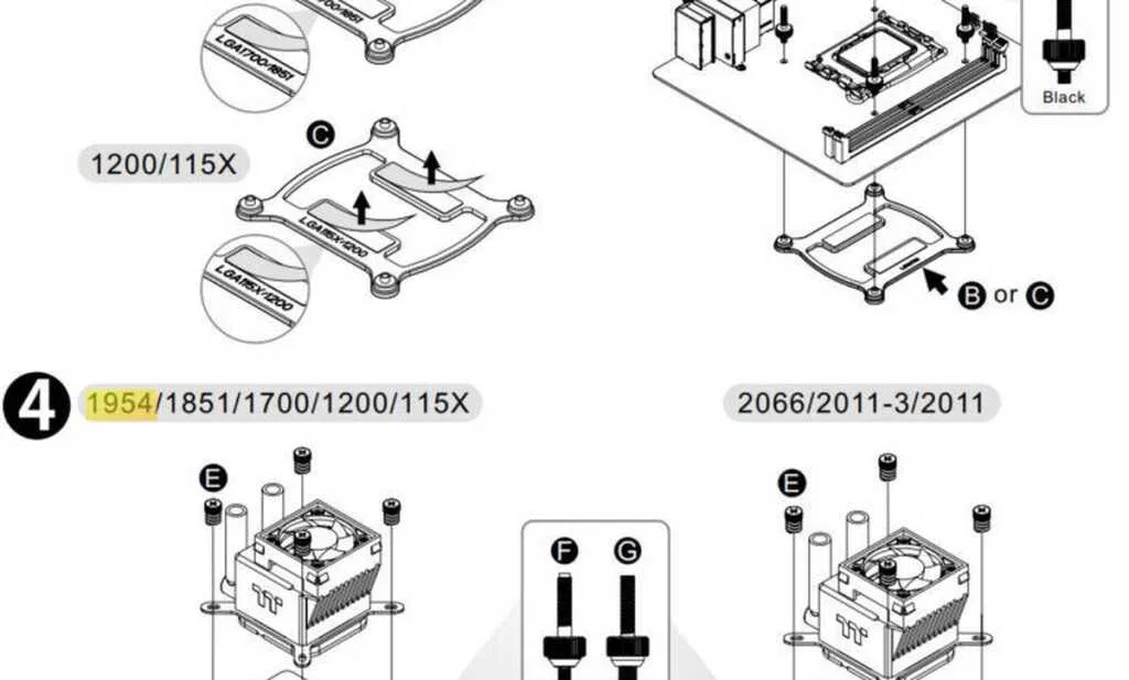 Intel LGA1954 : compatibilité des ventirads LGA1851 et LGA1700 confirmée par Thermaltake 2 Thermaltake confirme compatibilité ventirads LGA1851/LGA1700 avec Intel LGA1954 — refroidissement CPU, sockets Intel