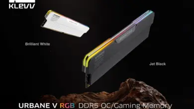 Klevv Urbane V RGB DDR5 : une édition Jet Black rejoint la gamme 47 Klevv Urbane V RGB DDR5 Jet Black – modules RAM DDR5 RGB hautes performances pour PC gaming, dissipateur noir