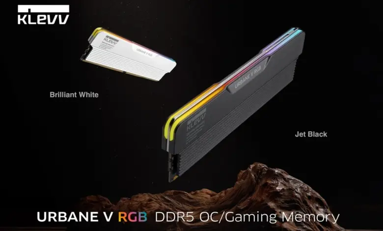 Klevv Urbane V RGB DDR5 : une édition Jet Black rejoint la gamme 1 Klevv Urbane V RGB DDR5 Jet Black – modules RAM DDR5 RGB hautes performances pour PC gaming, dissipateur noir