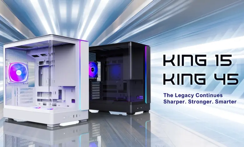 Montech KING 45 et KING 15 : boîtiers panoramiques compacts et versions Pro au menu 1 Montech KING 45 et KING 15 Pro : boîtiers PC panoramiques compacts, vitre trempée, airflow mesh, compatibilité AIO/GPU