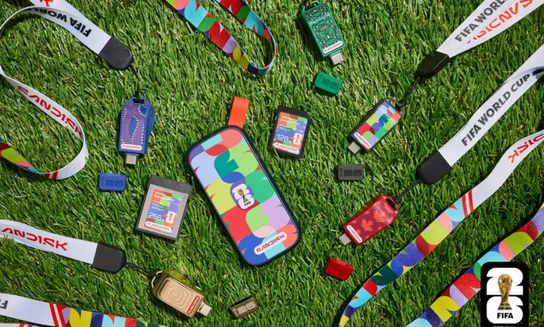 Sandisk FIFA World Cup 2026 : une gamme officielle pour capturer l’événement 1 SanDisk FIFA World Cup 2026 : cartes mémoire et SSD officiels, stockage haute vitesse pour photo/vidéo 4K