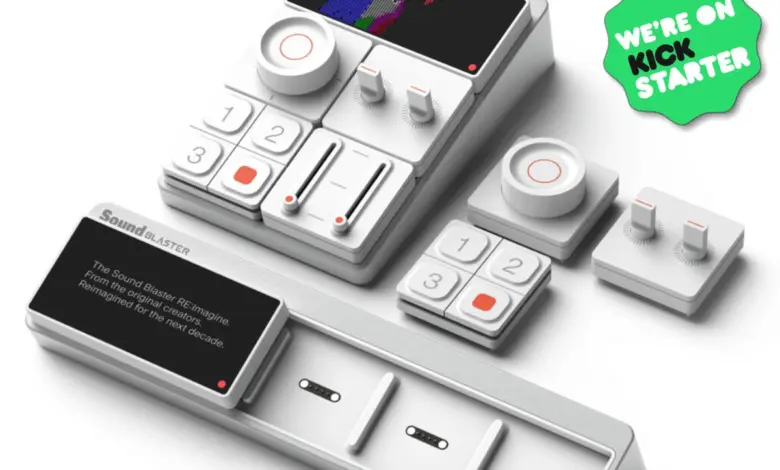 Sound Blaster Re:Imagine : Creative lance un hub audio modulaire sur Kickstarter 1 Creative Sound Blaster Re:Imagine — hub audio modulaire Kickstarter, DAC/amp USB, entrées/sorties, molette volume