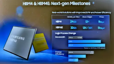 Samsung HBM4e vise 13 Gbps/pin et 3,25 To/s, production attendue fin 2025 30 Illustration de l'article : Samsung HBM4e vise >13 Gbps/pin et 3,25 To/s, production attendue fin (vue principale)