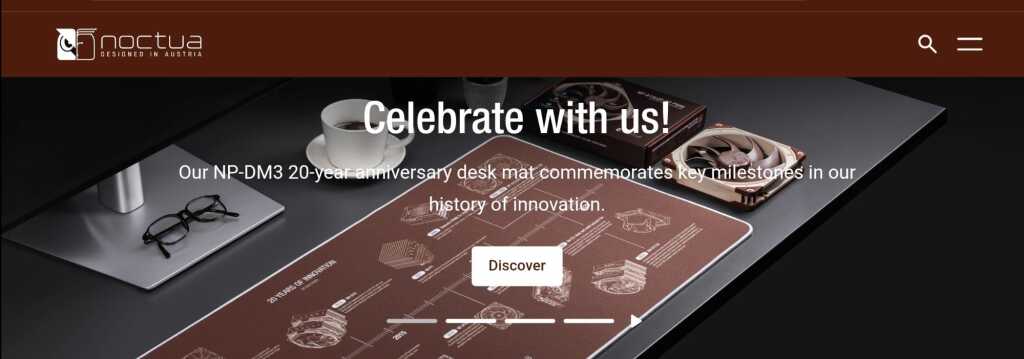 Noctua fête ses 20 ans : nouveau site et tapis de bureau NP-DM3 à l’horizon 6 screenshot 20251023 142952 com android chrome chrometabbedactivity4770977990368394114
