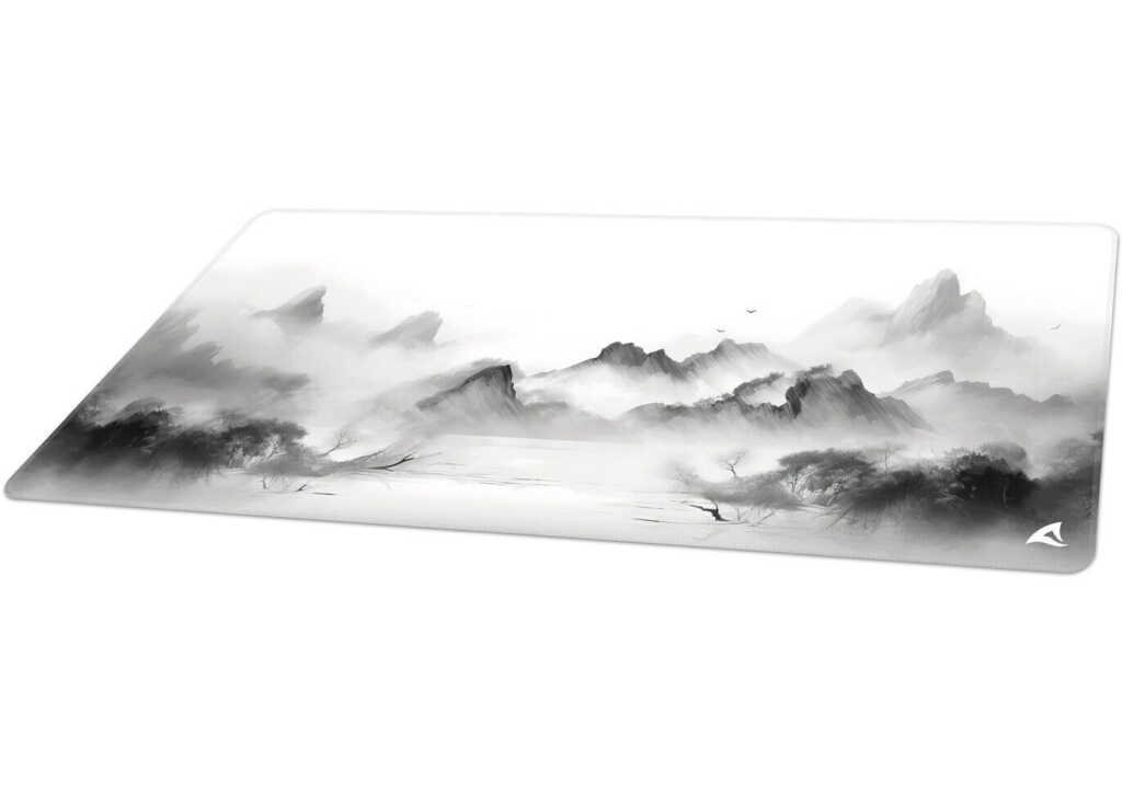 Tapis de souris Sharkoon SKILLER SGP35 XXL étanche, surface textile micro‑tissée, base antidérapante, bords cousus