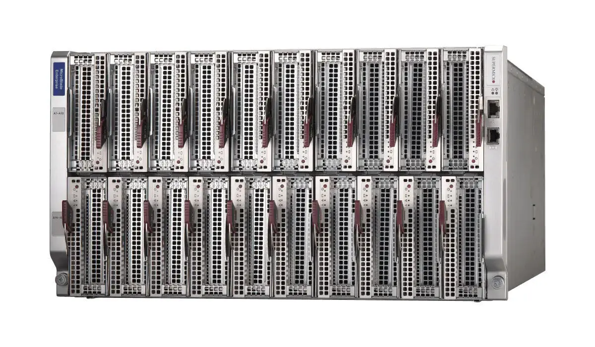 Supermicro MicroBlade AMD EPYC 4005 : un 6U de 20 nœuds pour booster l’efficacité des datacenters 4 Supermicro MicroBlade 6U 20 nœuds, AMD EPYC 4005, blade server haute densité pour datacenter, efficacité énergétique