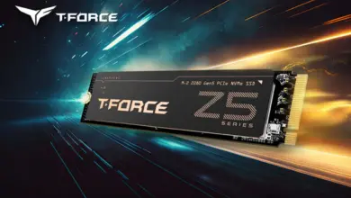 SSD PCIe 5.0 T-Force Z54E : jusqu’à 14 900 Mo/s en lecture pour doper les PC 20 Photo du SSD NVMe TeamGroup T‑Force Z54E PCIe 5.0, mettant en avant des vitesses jusqu’à 14 900 Mo/s en lecture.