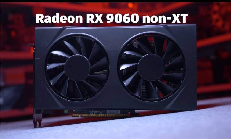 AMD Radeon RX 9060 : un test discret révèle 13 à 14 % de retard sur la RX 9060 XT 1 AMD Radeon RX 9060 non xt test