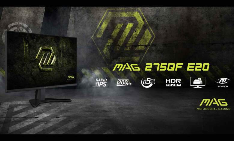MSI MAG 275QF E20 : un moniteur gaming 27" QHD 200 Hz ultra-accessible 1 MSI MAG 275QF E20 Couv