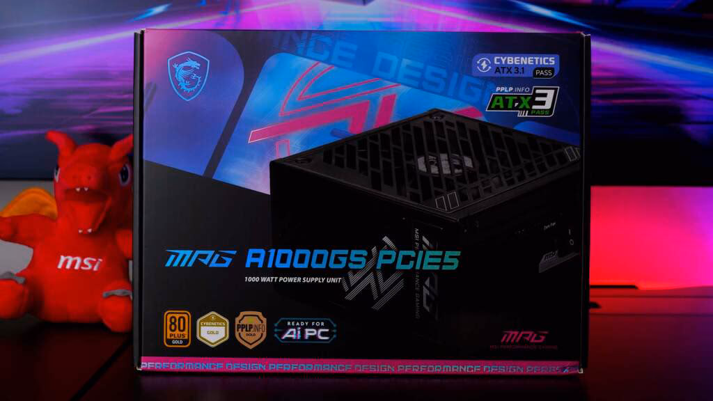 MSI MPG A1000GS face avant de la boite